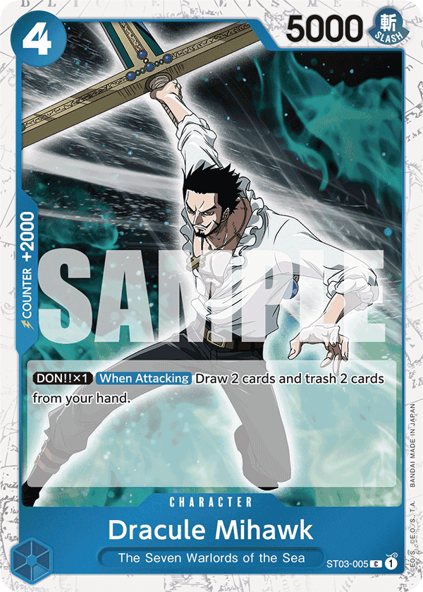 Dracule Mihawk (ST03-005) (Jolly Roger Foil)